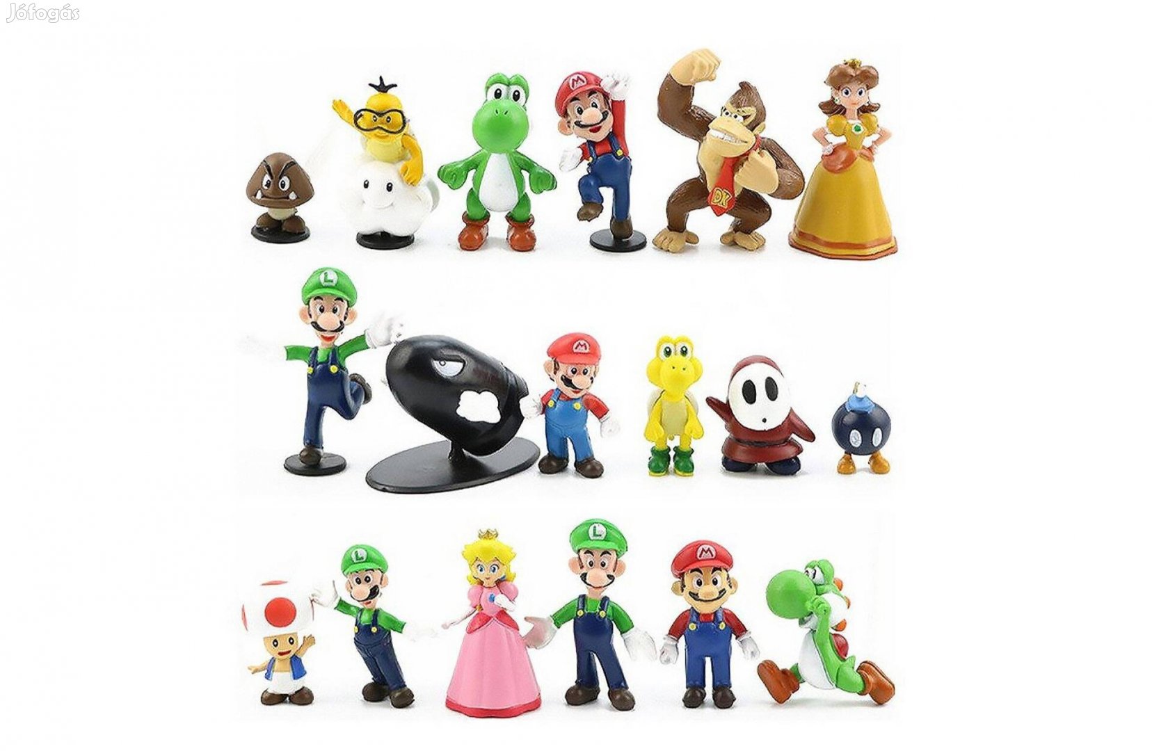 18 db-os Super Mario jellegű figura szett