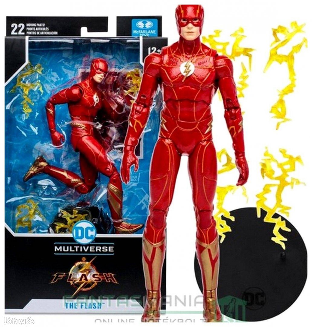 18cm DC Multiverse The Flash Movie Flash Villám figura új mozis megjel