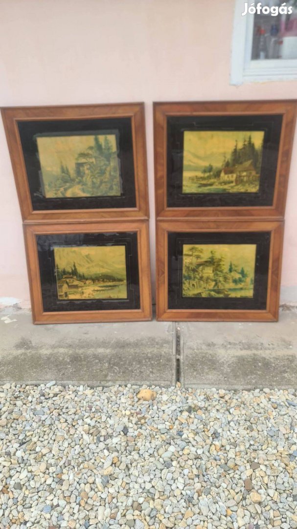 1900 evek elejeröl csodas keretbe 4db 8068litográfiak eladok