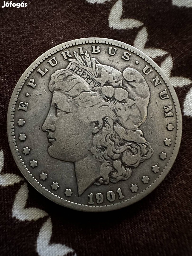 1901 S USA, Ezüst Morgan Dollár Ritkább 