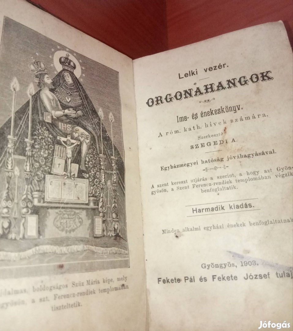 1903-as Orgonahangok imakönyv