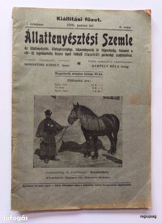 1909 június / Állatenyésztési Szemle / Újság - Magyar