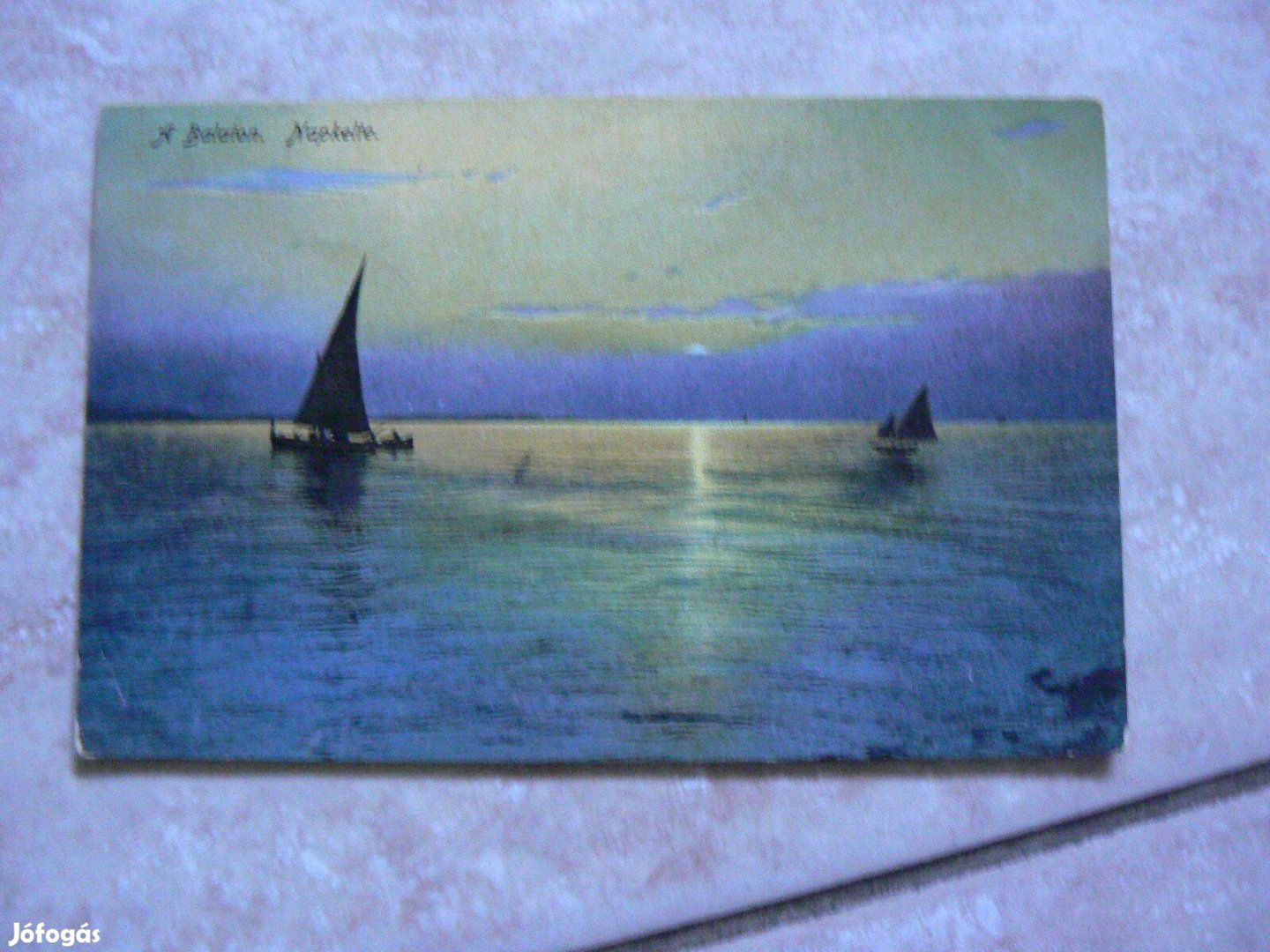 1913-as Balaton napkelte képeslap