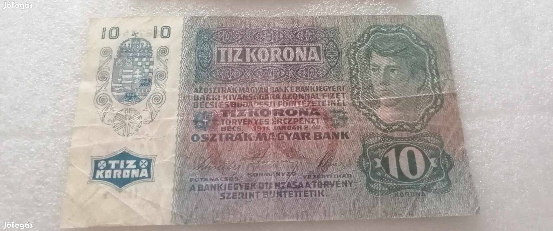 1915 / 10 Korona (MM) Apró Lyuk!