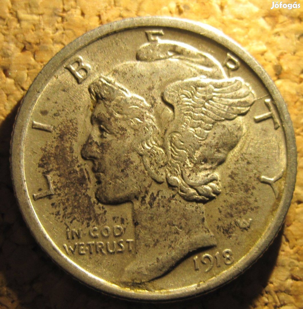 1918 Mercury Dime