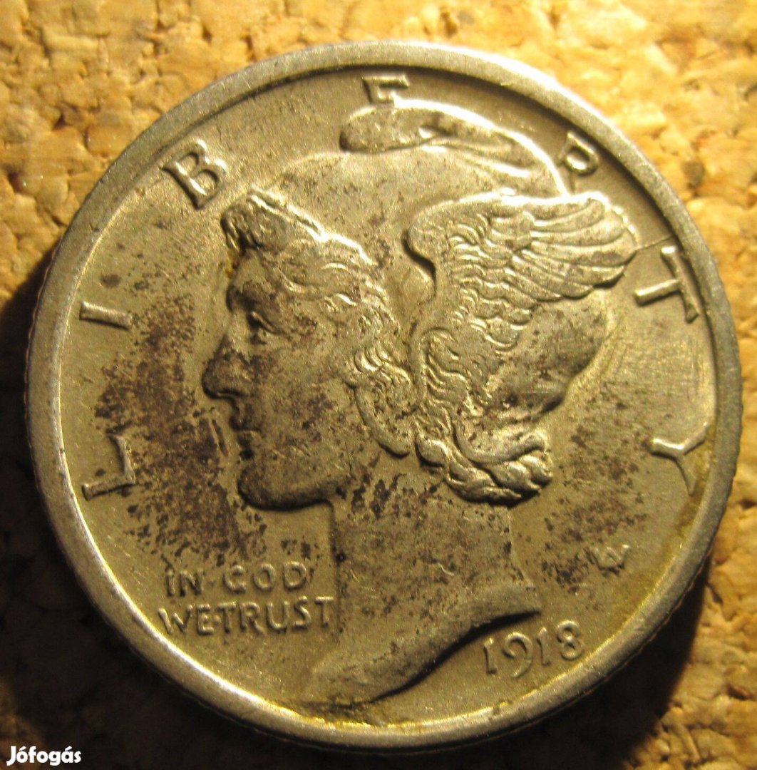 1918 Mercury Dime