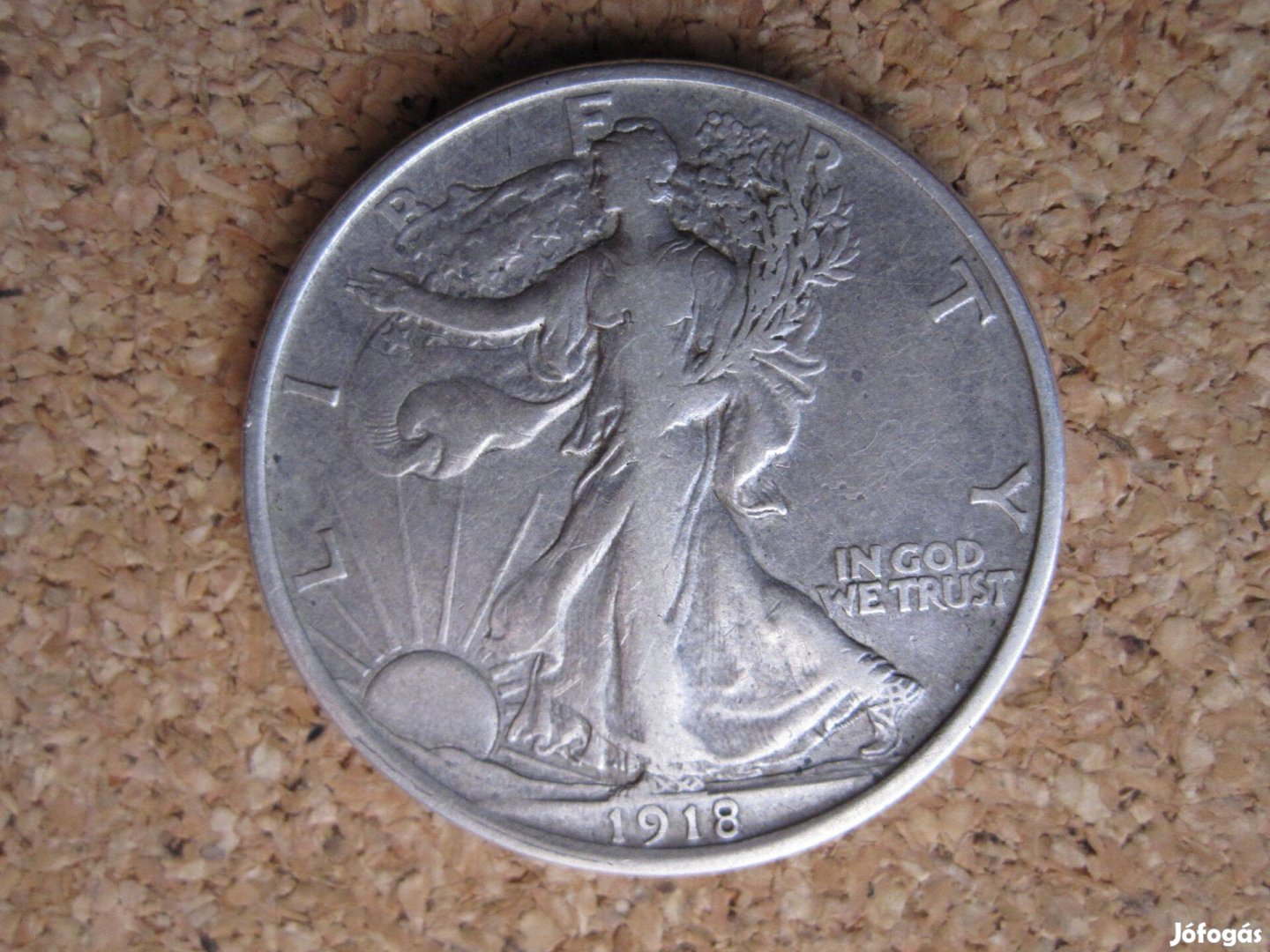 1918 Walking Liberty Half Dollar EF "D" verdejeles