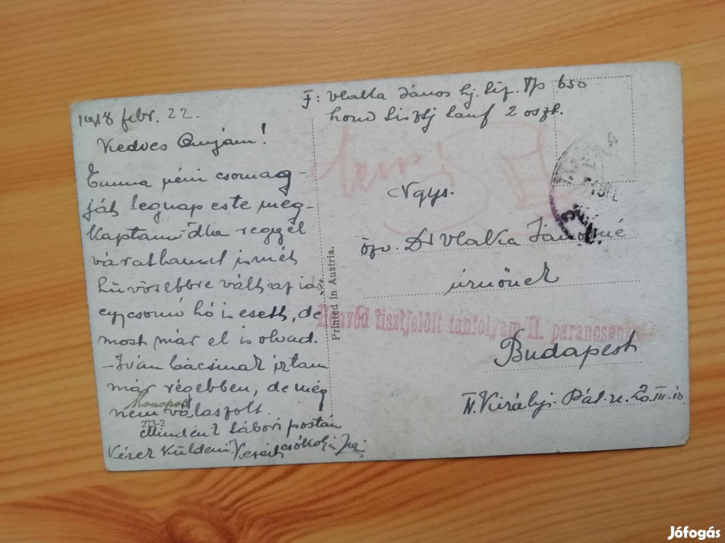 1918-as Katonai képeslap III
