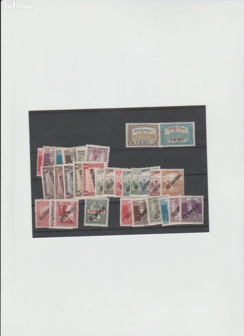 1918 év bélyegei komplett postatiszta tétel