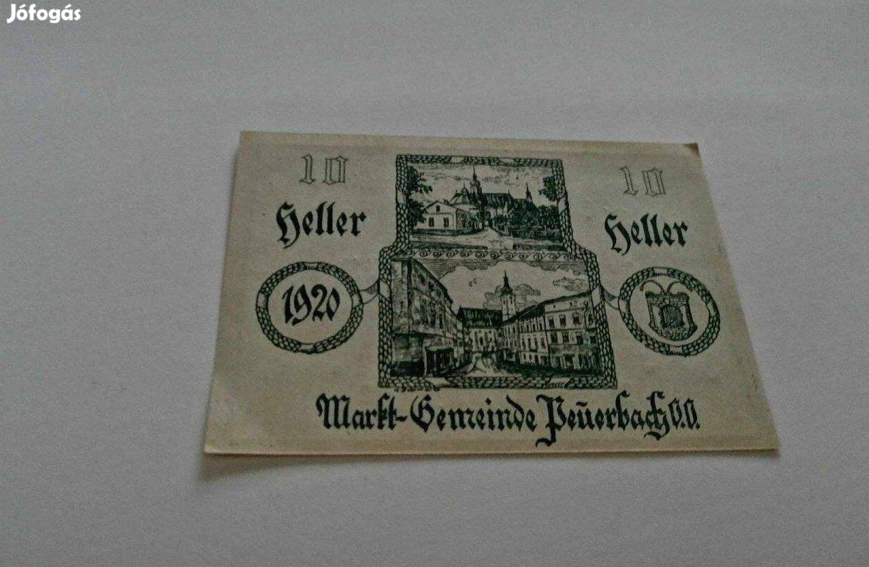 1920 / 10 Heller Osztrák Szükségpénz