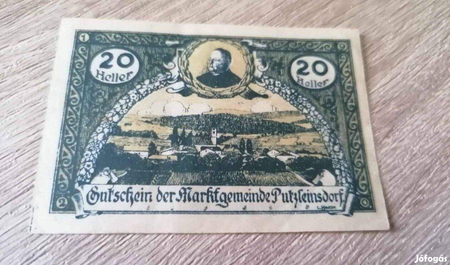 1920 / 20 Heller Szükségpénz Ausztria