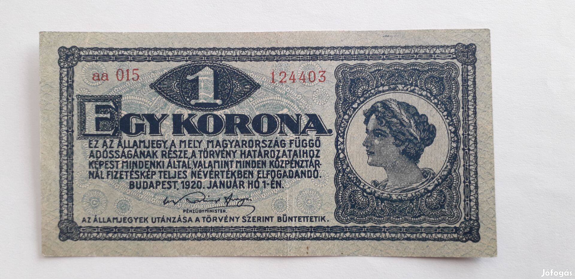 1920-as 1 korona