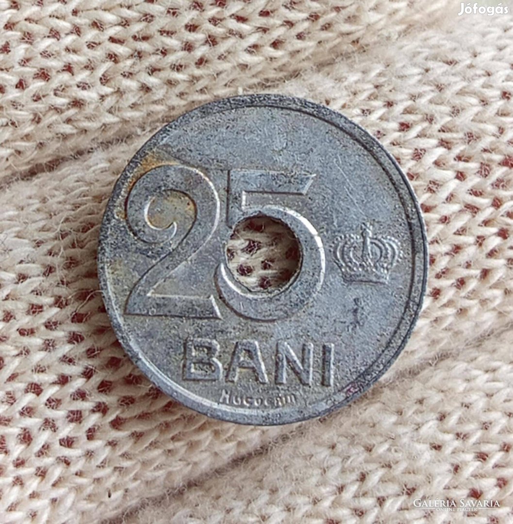 1921 Románia 25 Bani Alumínium Érme Ritka Darab!