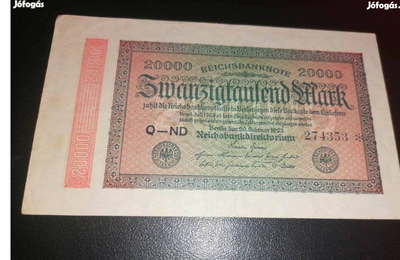 1923 / 20000 Márka aUNC Németország (M)
