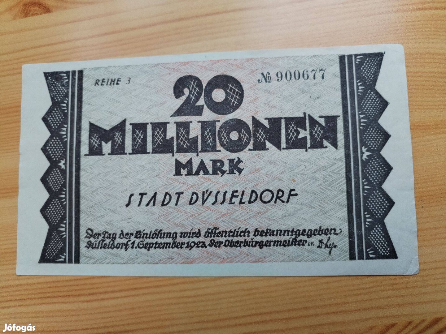 1923-as Weimári Köztársaság Német 20000000 Márka