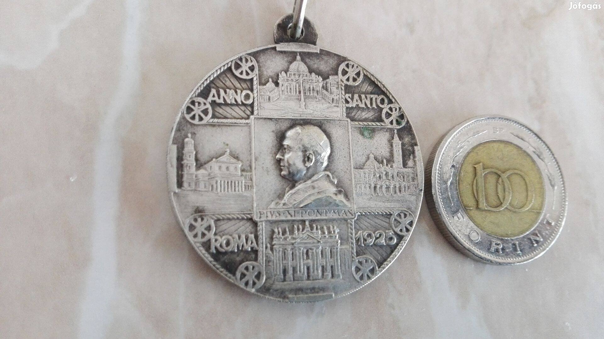 1925-ös Jubileumi évi Ezüstözött XI Pius Pápa emlékérem