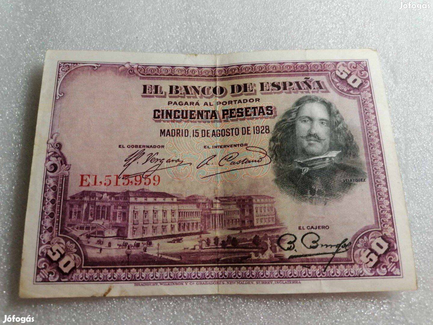 1928 / 50 Peseta Spanyolország (MM)