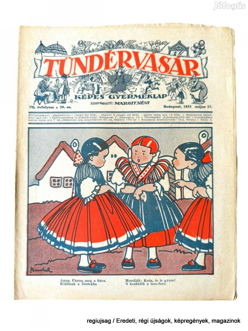 1931 május 17 / Tündérvásár / Eredeti, régi újságok Ssz.: 29385