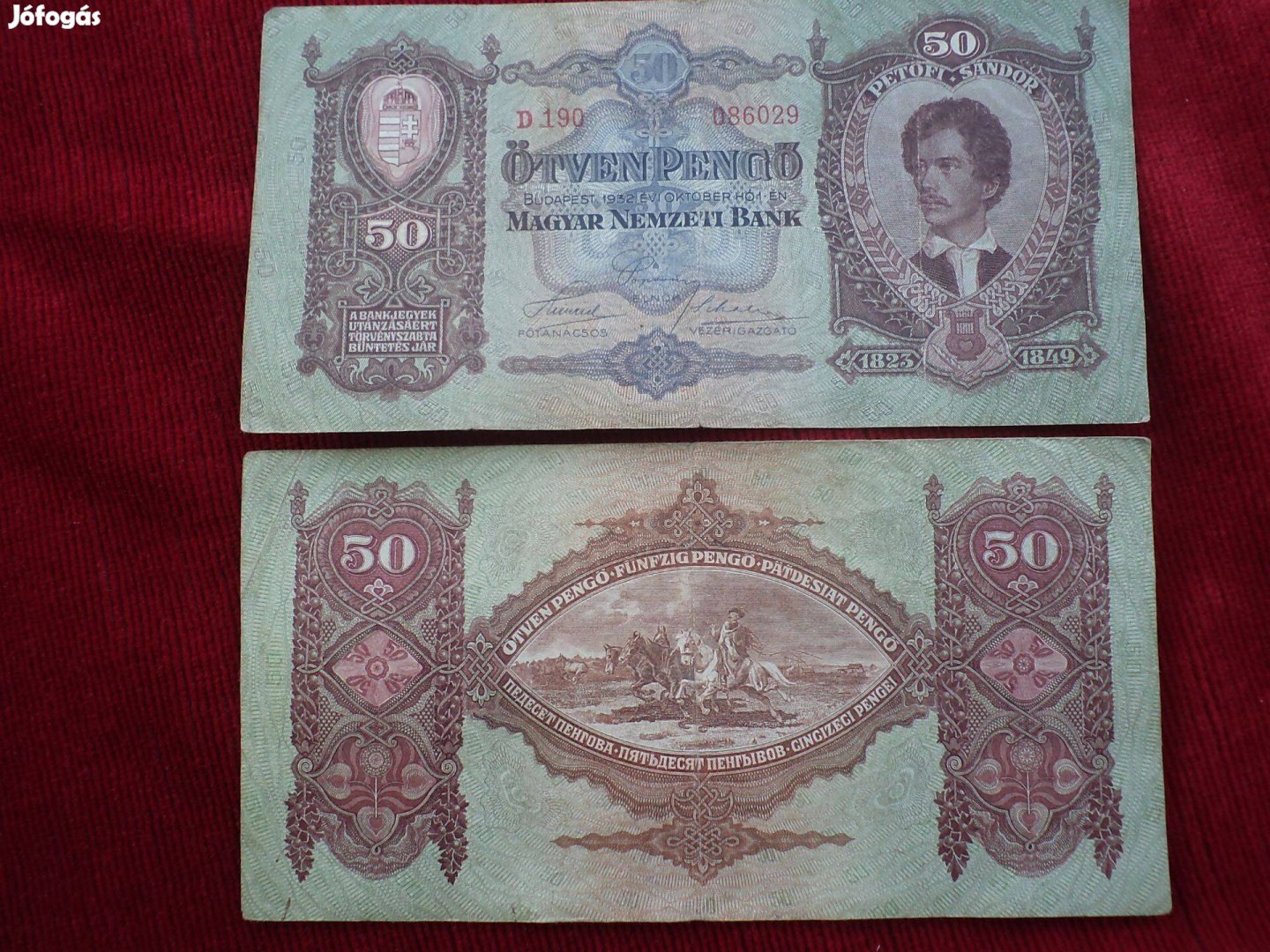 1932-es 50 pengő eladó