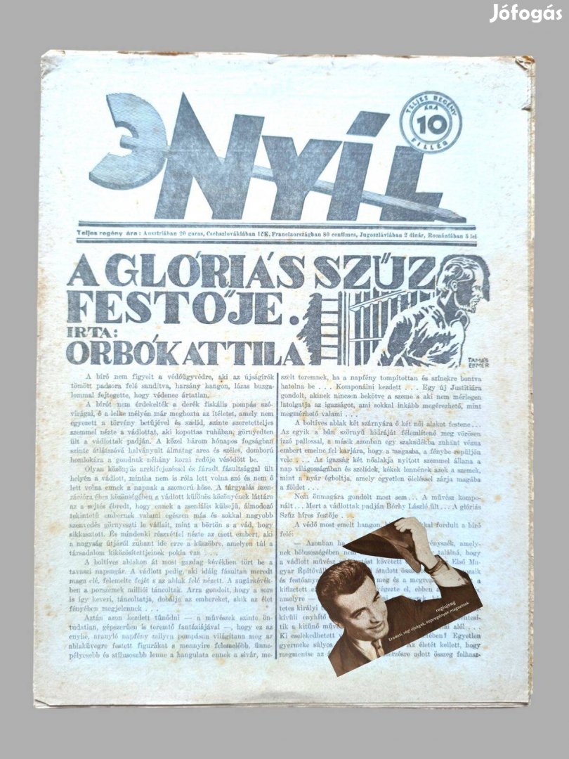 1932 január 14 / Nyíl / Orbók Attila regénye / Újság - Magyar