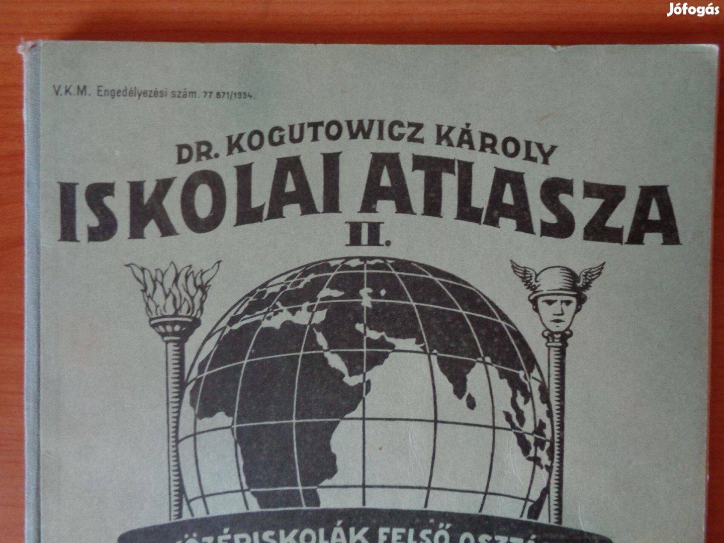 1934-es kiadású iskolai atlasz