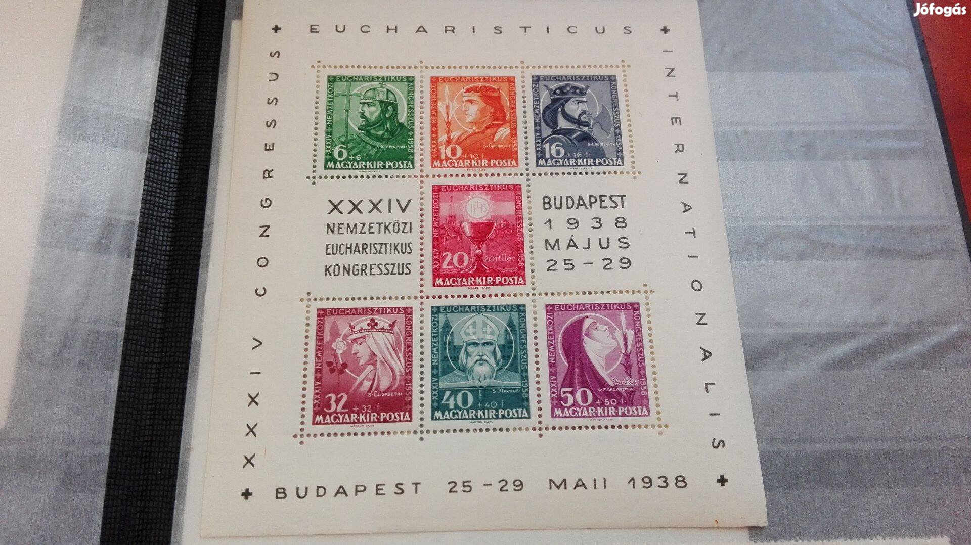 1938-as Eucharisztikus blokk bélyeg