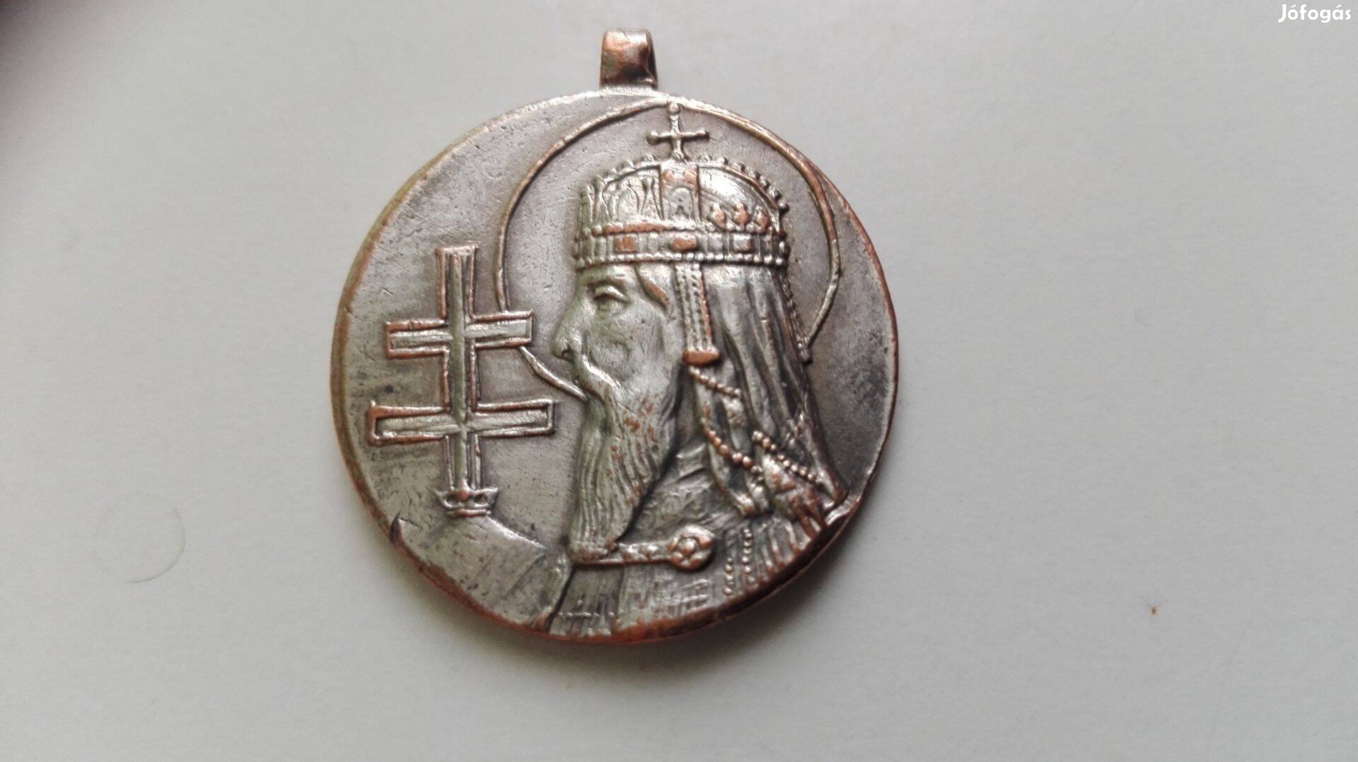 1938-as Szent István király jubileumi ezüstözőt medál Ritka db