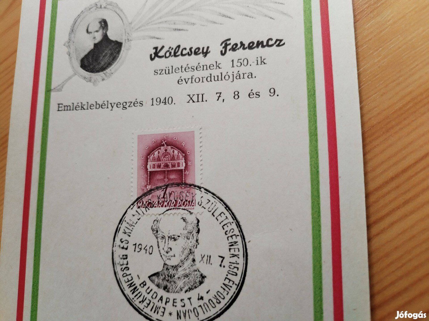 1940-es Kölcsey Ferencz emléklap
