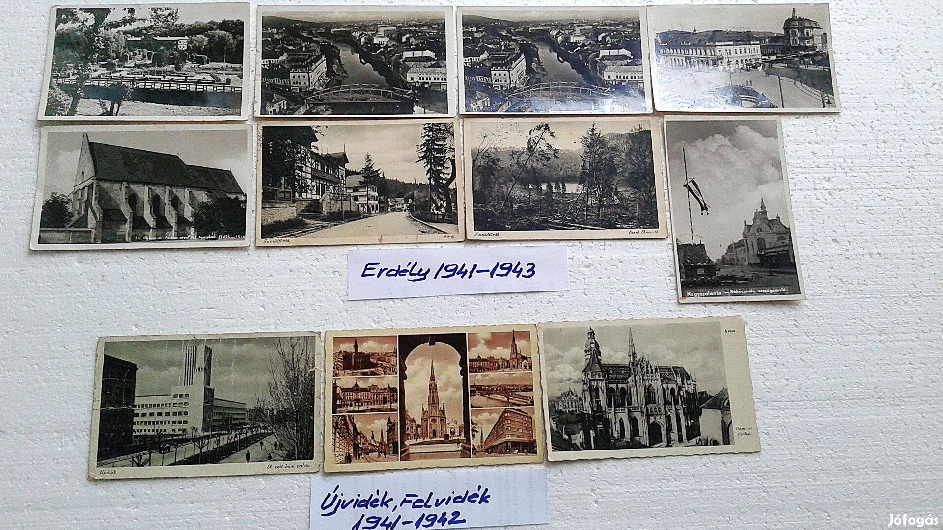 1941-1943 Erdély, 1941-1942 Újvidék -Felvidék képeslapok