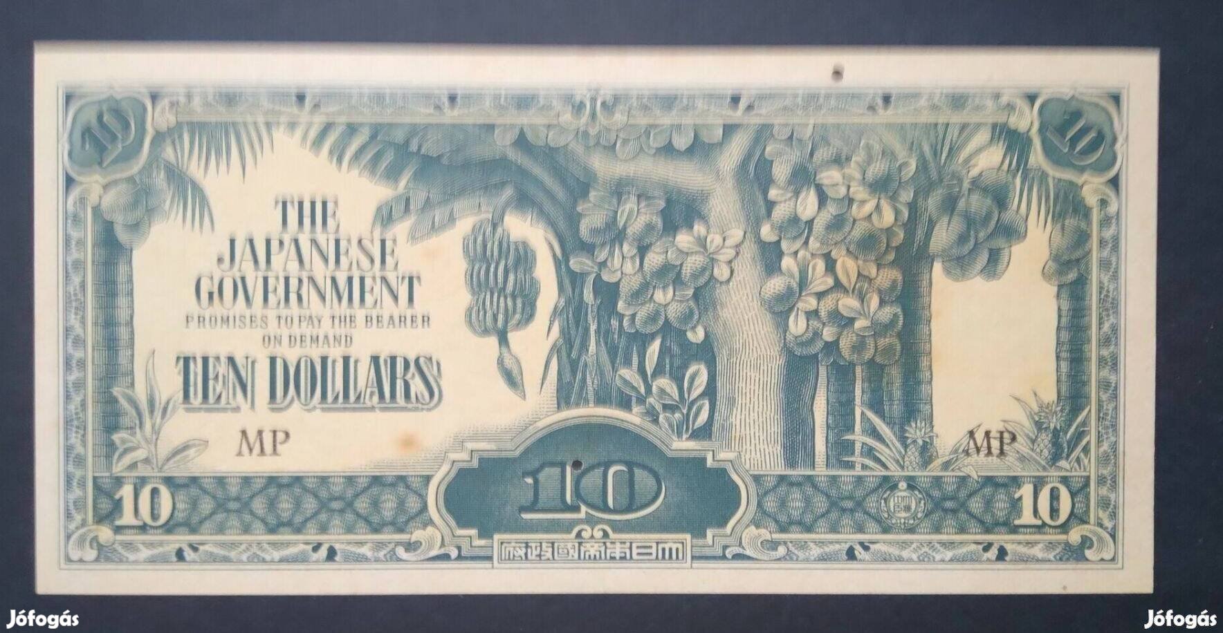 1942 / 10 Dollars Malajzia Japán Megszállás (M)
