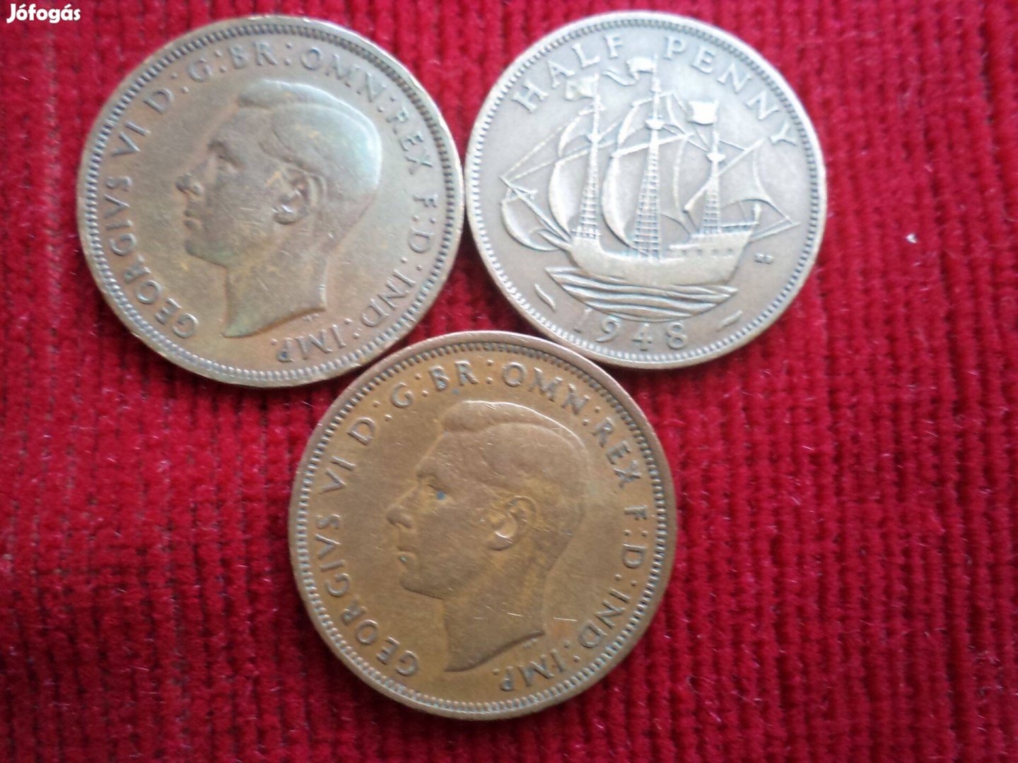 1942 és 1964 közötti 1/2 penny eladó