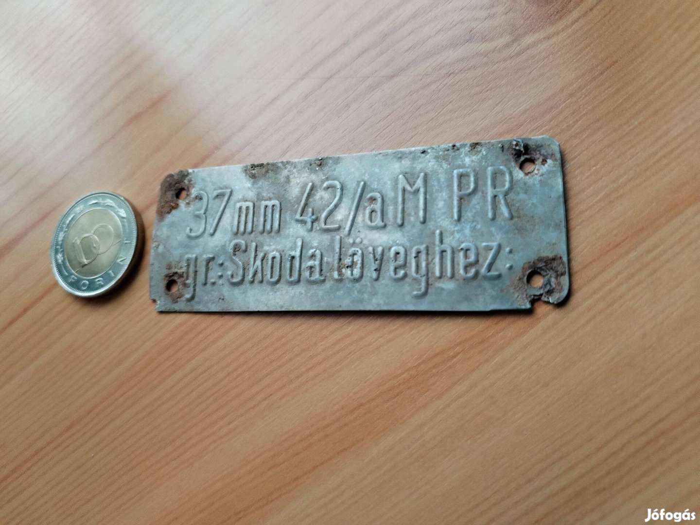 1942-es 37mm 42/M PR Skodalöveghez löszeres ládacimke