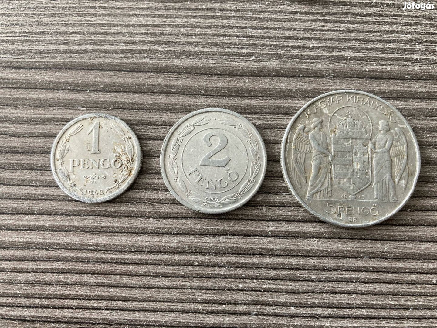 1943 1 2 5 pengő sor érme fém pénz alu