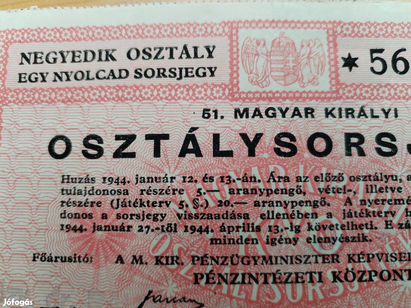 1944-es Magyar Királyi Osztálysorsjáték