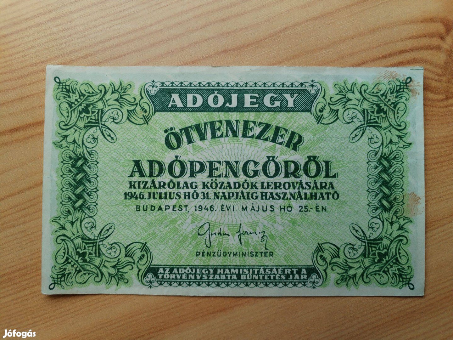 1946-os 50000 Adópengő