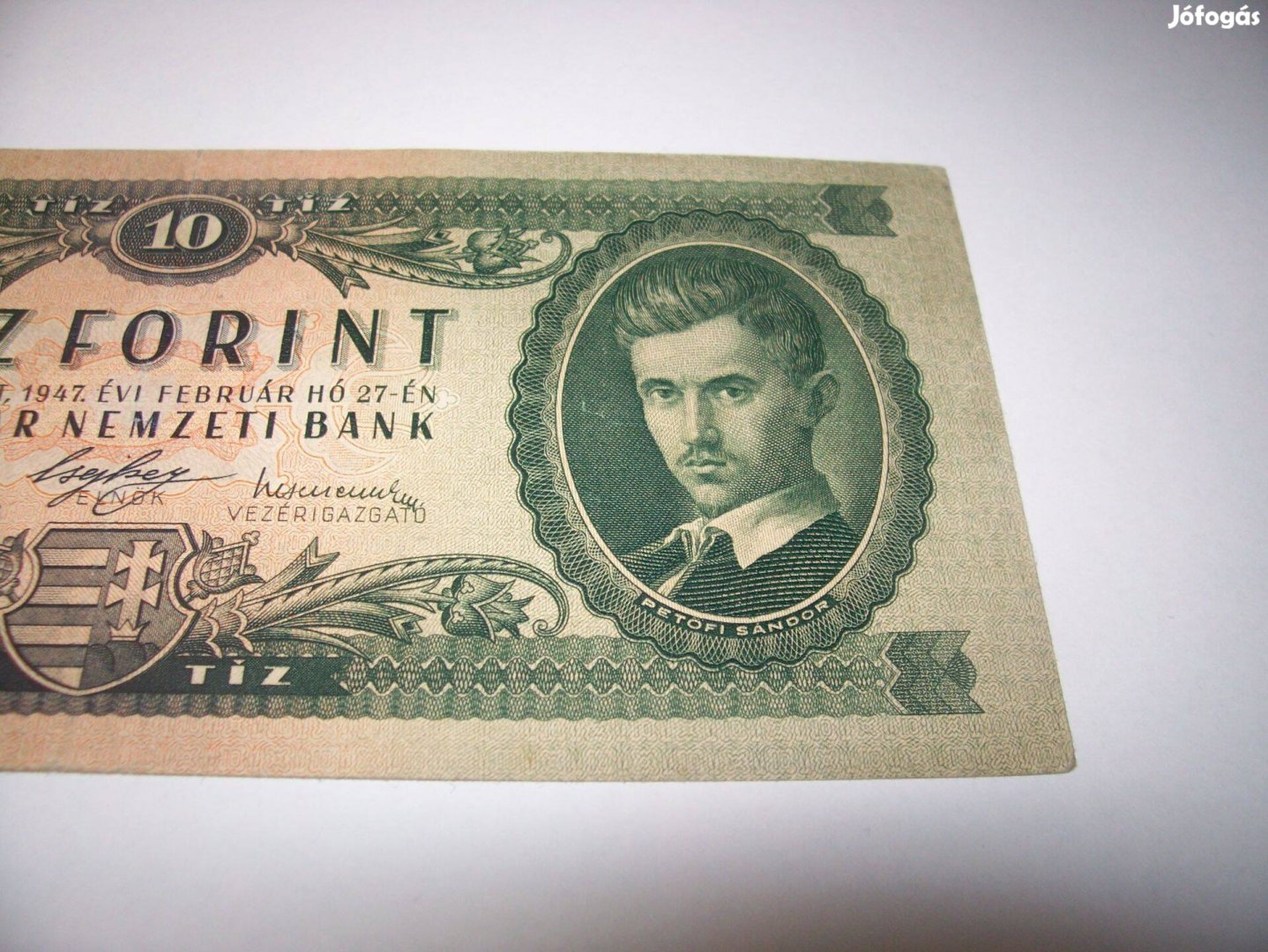 1947 évjáratú 10 forintos. Ritka. Kép szerint