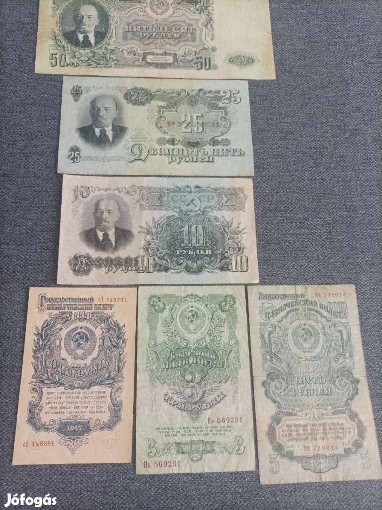 1947 szovjetunio cccp teljes rubel sor