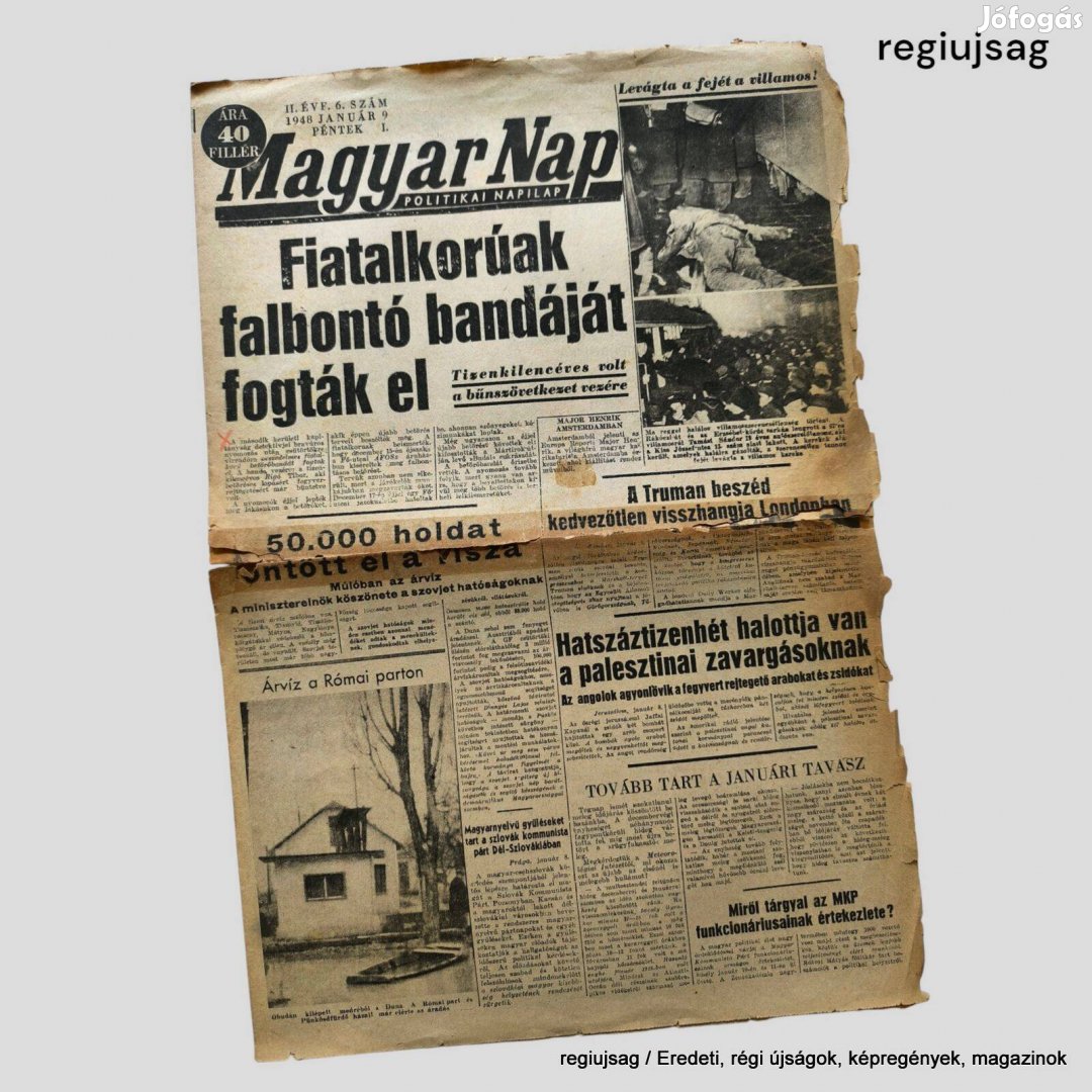 1948 január 9 / Magyar Nap / Eredeti újság Ssz.: 29452