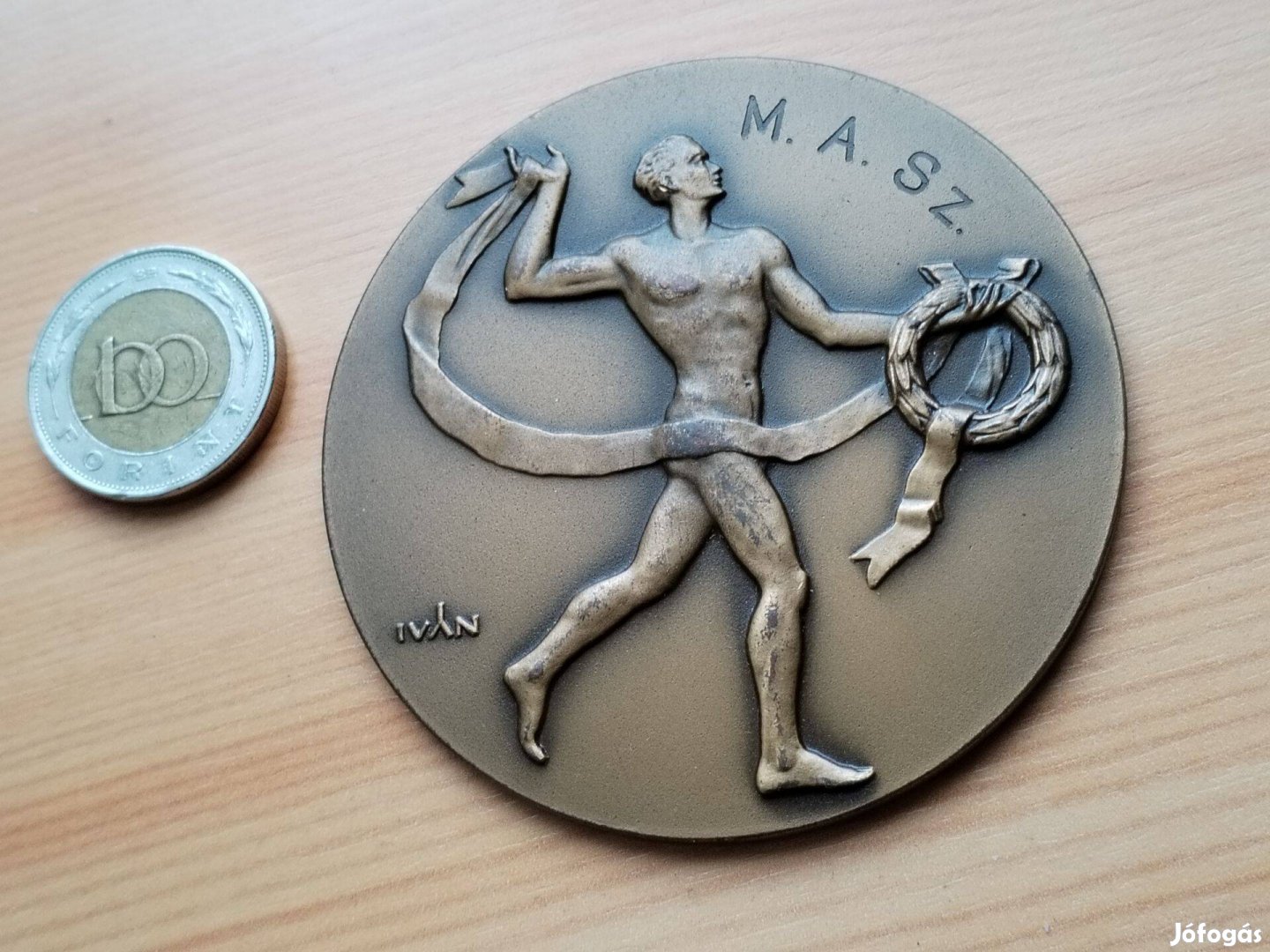 1949-es jelzett sport érem Magyar-Román Atlétikai