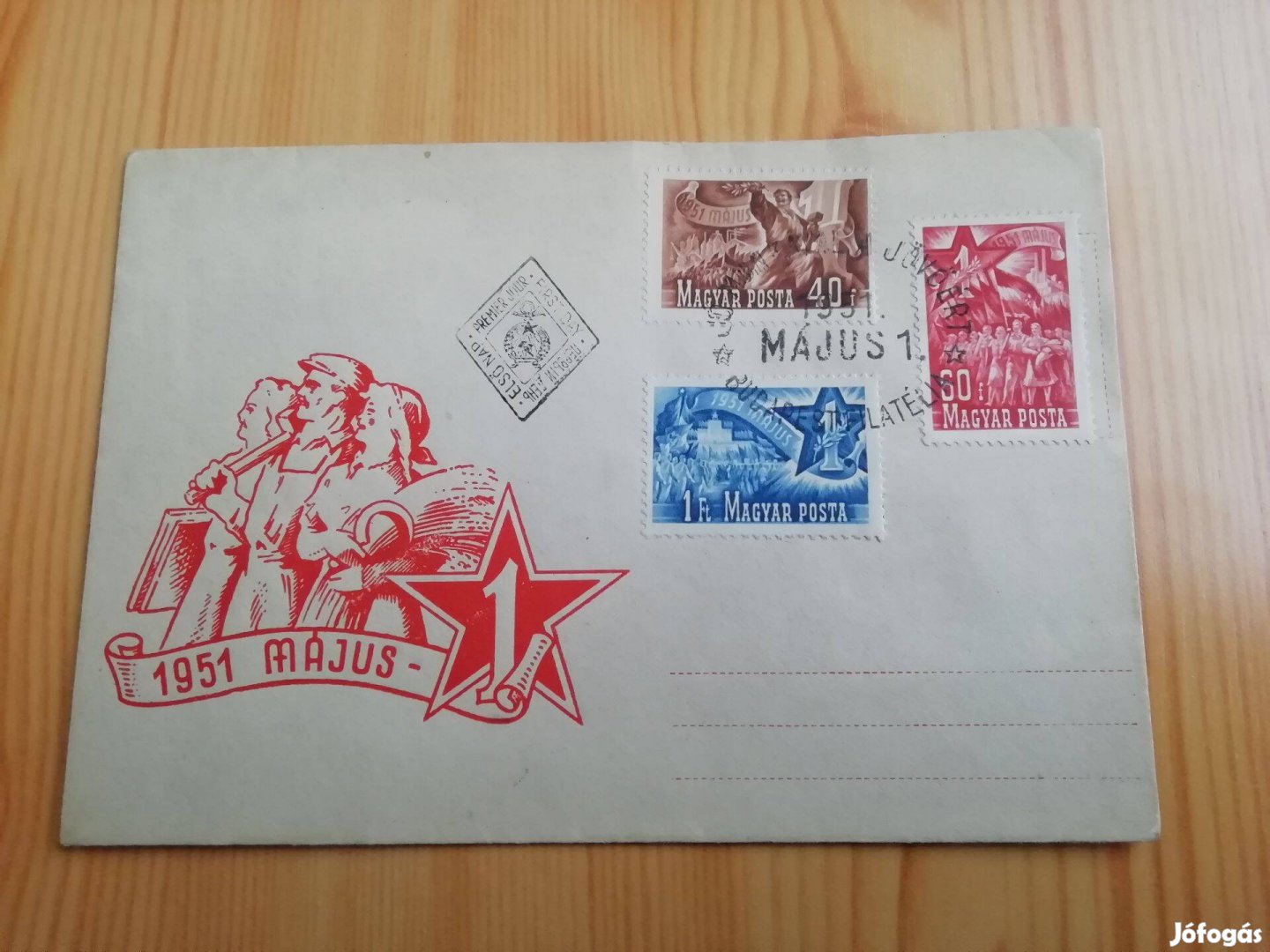 1950-es Május 1-je régi FDC