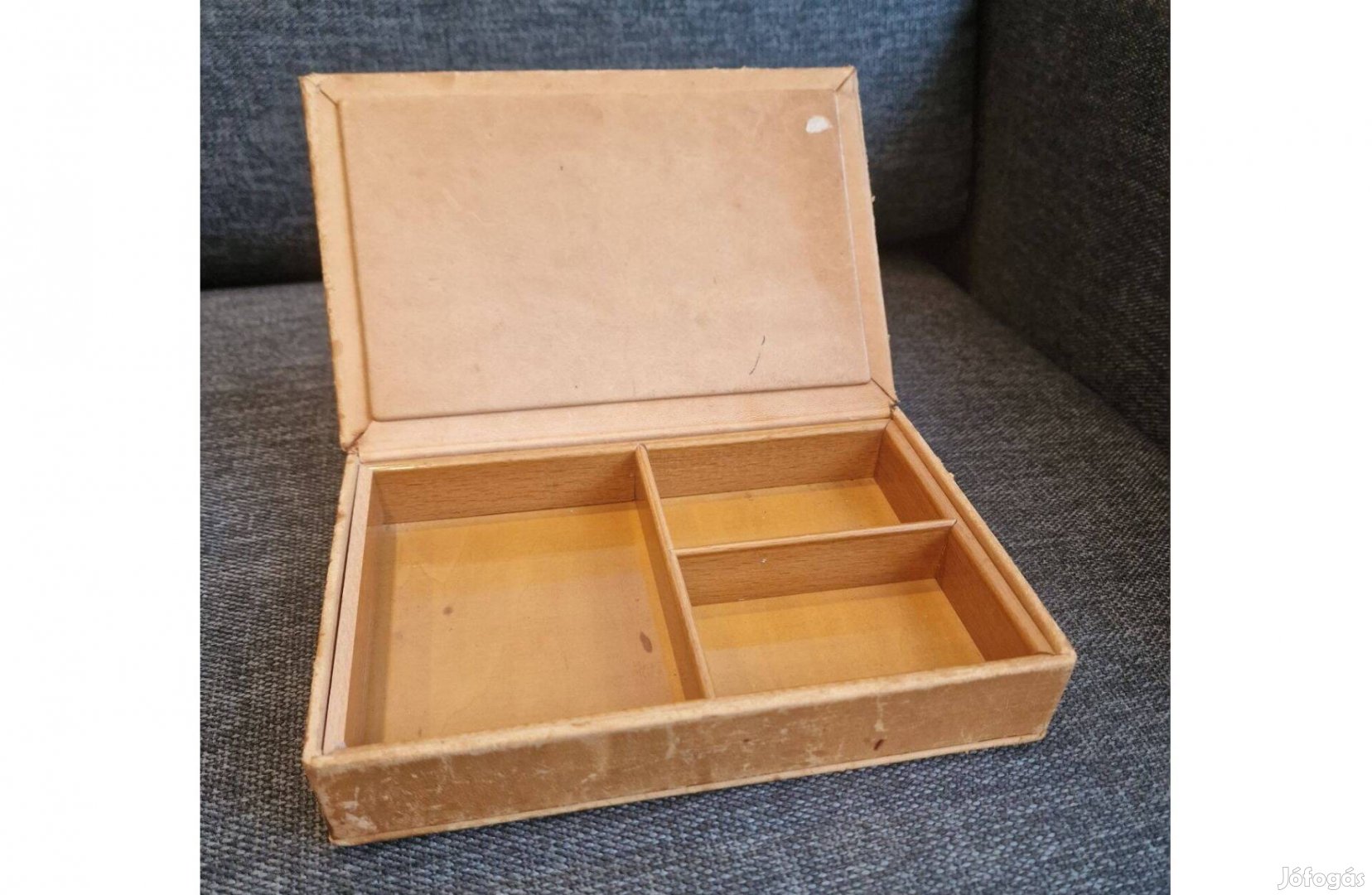 1950-es évekbeli fabetétes kártya-, ékszeres doboz eladó