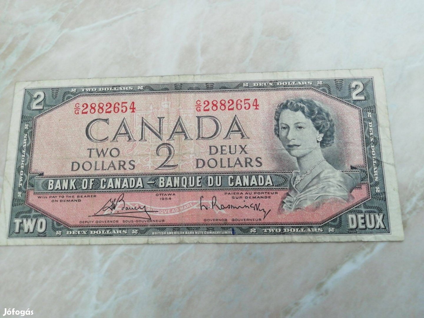 1954-es Kanadai papir 2 dollár