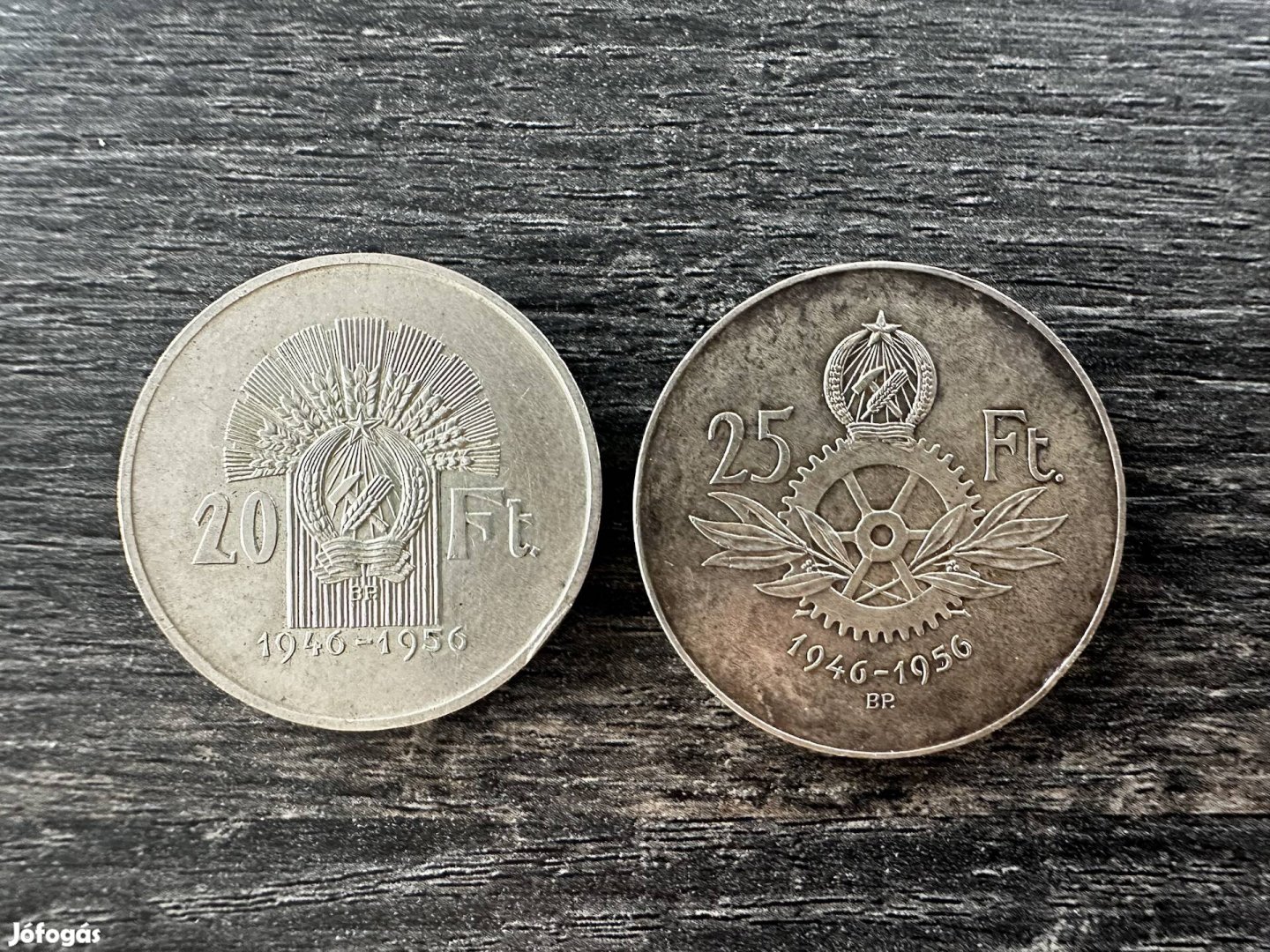 1956 jó forint sorból 20 + 25 forint ezüst 