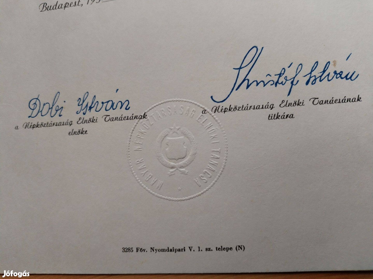 1959-es Adományozó Tanácsköztársaságért Emlékérem ritka