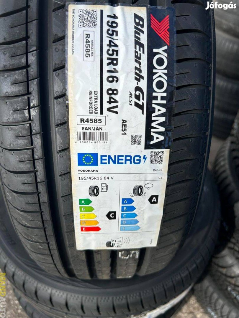 195/45R16 Yokohama GT AE51(XL),Új nyárigumi