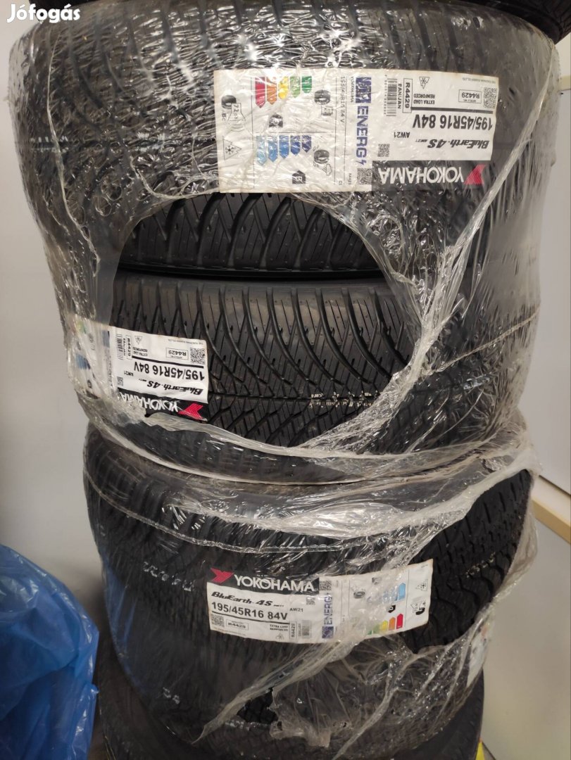 195/45r16 Yokohama 4évszak új 115eft/4db