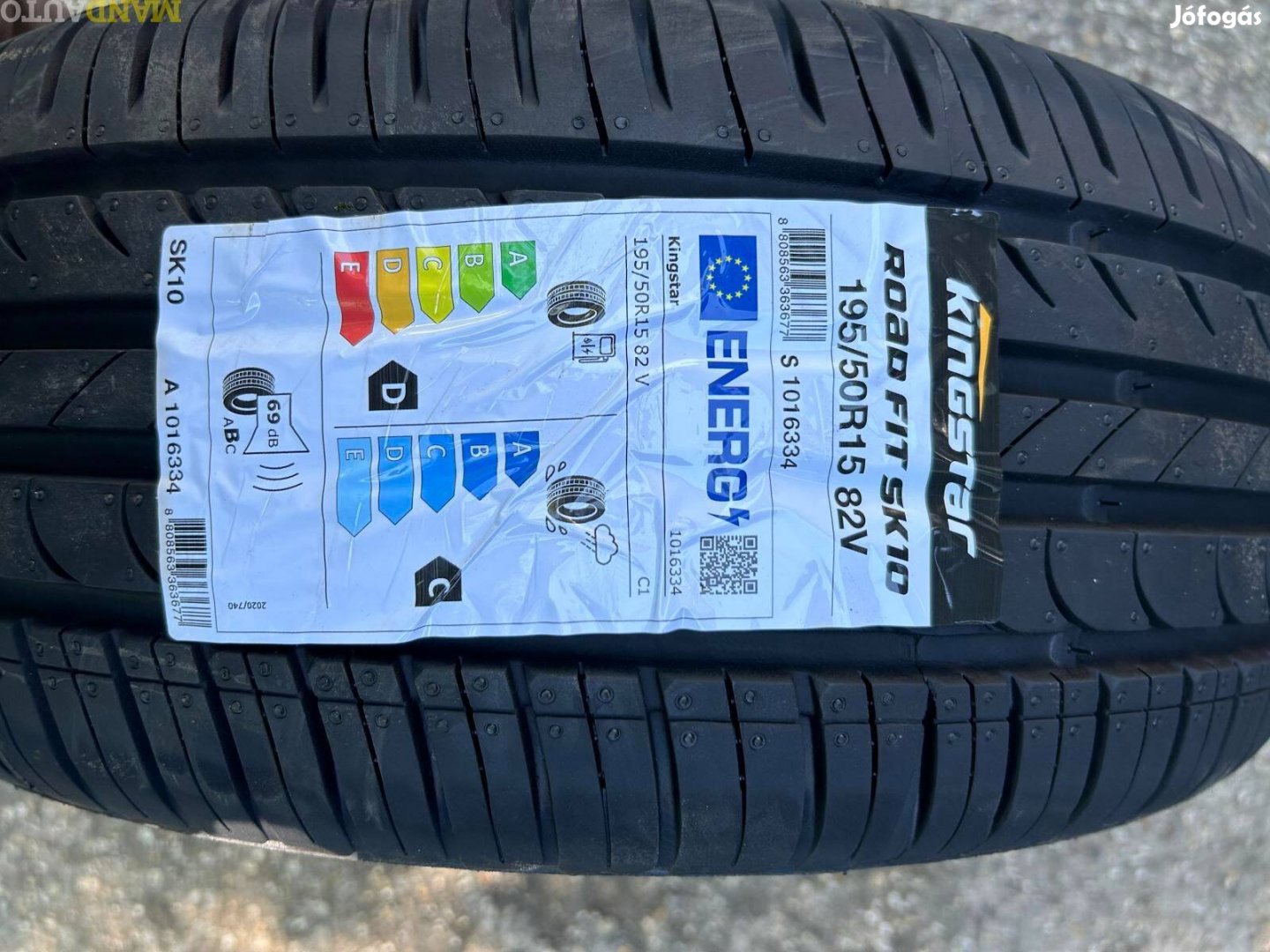 195/50R15 Kingstar SK10(Hankook termék!),Új nyárigumi