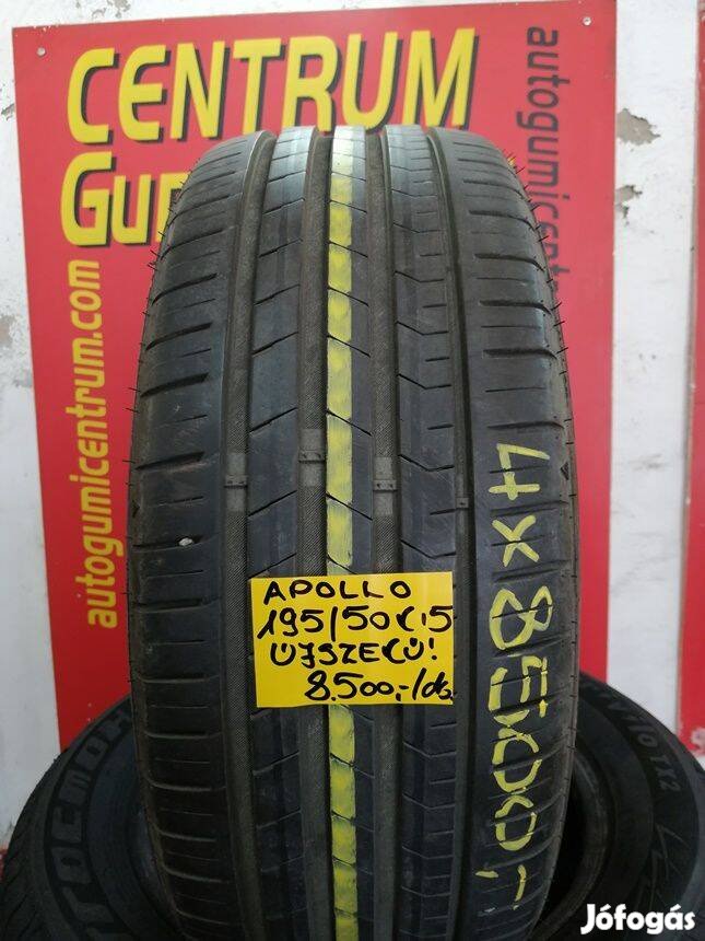 195/50r15 használt nyári gumi Apollo 4db 8.500 Ft