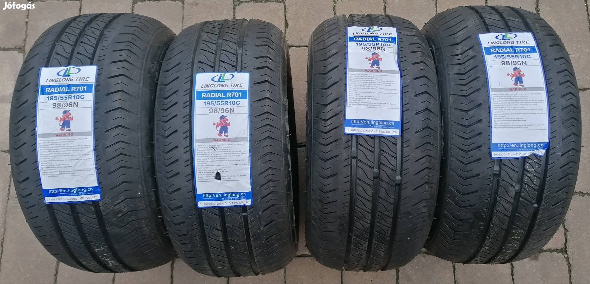 195/55R10C 195/55 R 10C R10C R10 C trailer autómentő új gumi