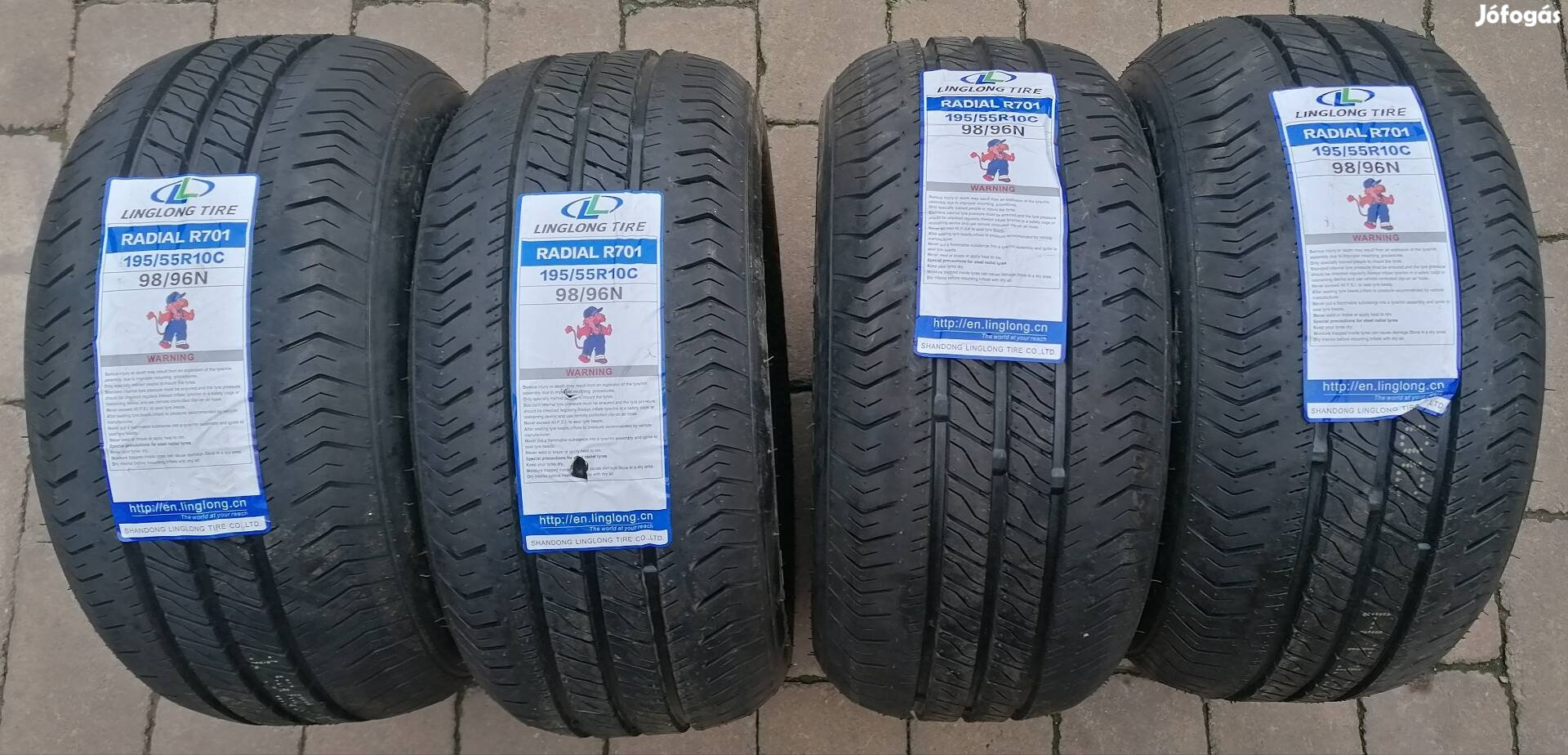 195/55R10C 195/55 R 10C R10C R10 C trailer autómentő új gumi